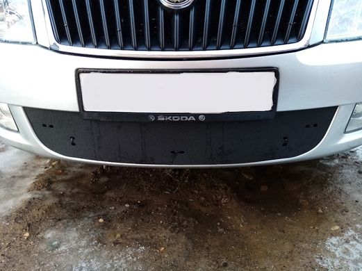 Зимняя заглушка решетки переднего бампера Skoda Octavia A5 2008-2013 г.в. Шкода Октавиа А5