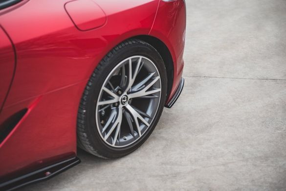 Бічні накладки елерони заднього бампера Lexus LC 500 2017 р.в., Черный, Зовнішній тюнінг, Lexus, Накладка на задний бампер, По желанию, ABS-пластик, LC, Новое, На штатные места, LC 500 2017-