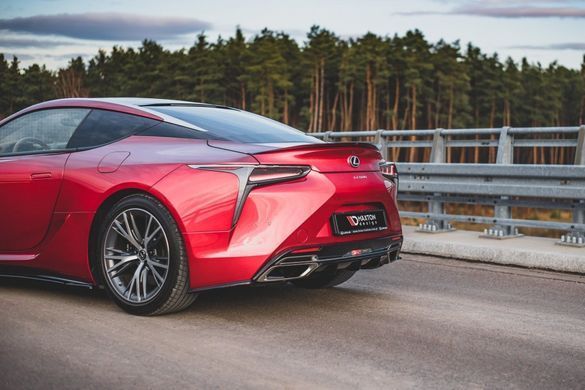 Бічні накладки елерони заднього бампера Lexus LC 500 2017 р.в., Черный, Зовнішній тюнінг, Lexus, Накладка на задний бампер, По желанию, ABS-пластик, LC, Новое, На штатные места, LC 500 2017-