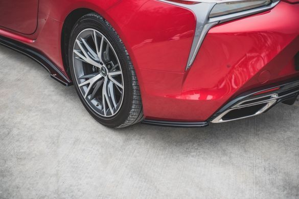 Бічні накладки елерони заднього бампера Lexus LC 500 2017 р.в., Черный, Зовнішній тюнінг, Lexus, Накладка на задний бампер, По желанию, ABS-пластик, LC, Новое, На штатные места, LC 500 2017-