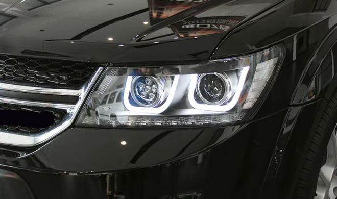 Передние лед фары для Dodge Journey 2009-2016 г.в. Додж Жорней, Dodge, Альтернативная оптика, Новое, На штатные места