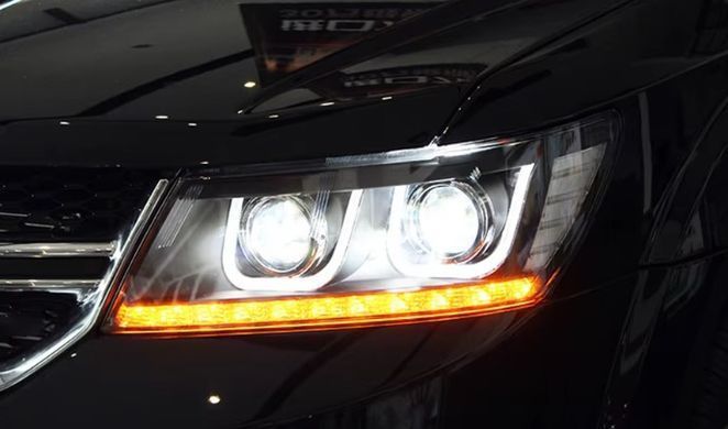 Передние лед фары для Dodge Journey 2009-2016 г.в. Додж Жорней, Dodge, Альтернативная оптика, Новое, На штатные места