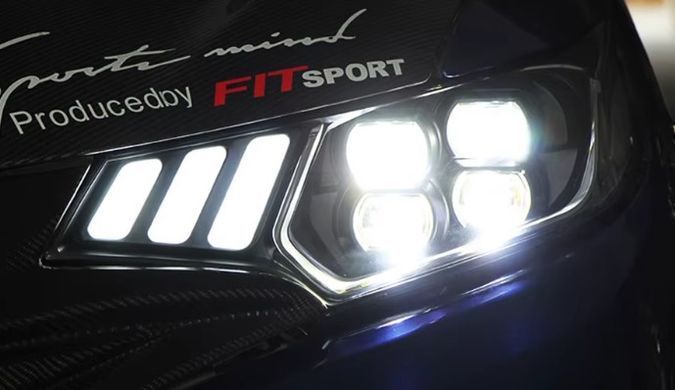 Передние тюнинг лед фары Honda Fit 2014-2020 г.в. Хонда Фит, Honda, Альтернативная оптика, Новое