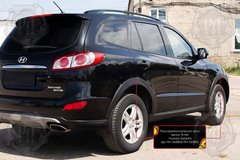 Расширители колесных арок (вынос 15 мм) Hyundai Santa Fe II 2005-2010 г.в. дорестайлинг, Черный, Hyundai, Расширители арок, Не требуется, ABS-пластик, Santa Fe, Новое, На штатные места, SANTA FÉ III (DM) 2006-