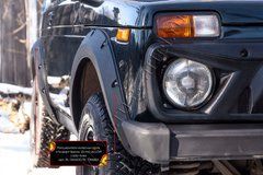 Расширители колесных арок (вынос 25 мм) эконом Lada (ВАЗ) Нива 2121 -, Черный, Lada, Расширители арок, Не требуется, ABS-пластик, 2121, Новое, На штатные места, Нива (2121) 1976-