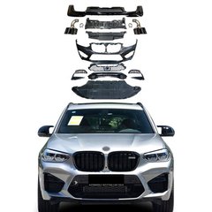 Тюнінг обвіс для BMW X3 G01 2017 р.в. у стилі X3M, Серый грунт (под покраску), Зовнішній тюнінг, BMW, Комплект обвеса, Требуется, Полипропилен, X3, Новое, На штатные места, X3 (G01) 2017-