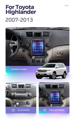 Штатная магнитола  в стиле тесла Toyota Highlander 2007-2013 г.в. Android , GPS, Toyota, Highlander, Новое, На штатные места, HIGHLANDER (MHU4_, _GSU4_, _ASU4_) 2007-