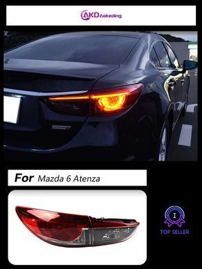 Задні тюнінг лед фонарі Mazda 6 седан 2013-2018 р.в. Мазда 6, Mazda, Альтернативная оптика, 6, Новое, На штатные места, 6 Sedan (GJ, GH) 2012-