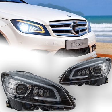 Передние тюнинг лед фары Mercedes C204 2011-2014 г.в. Мерседес 204, Оптика, Mercedes, Альтернативная оптика, C-Class, Новое, На штатные места, C-KLASSE (W204) 2007-