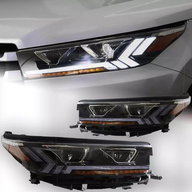 Тюнінг лід фари Toyota Highlander 2017-2019 р.в. Тойота Хайлендер рестайлінг, Зовнішній тюнінг, Toyota, Альтернативная оптика, Highlander, Новое, На штатные места, HIGHLANDER 2014-