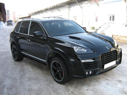 Реснички на передние фары (очки) Porsche Cayenne 957 2007-2010 г.в. Порше Каен