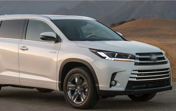 Тюнінг лід фари Toyota Highlander 2017-2019 р.в. Тойота Хайлендер рестайлінг, Зовнішній тюнінг, Toyota, Альтернативная оптика, Highlander, Новое, На штатные места, HIGHLANDER 2014-