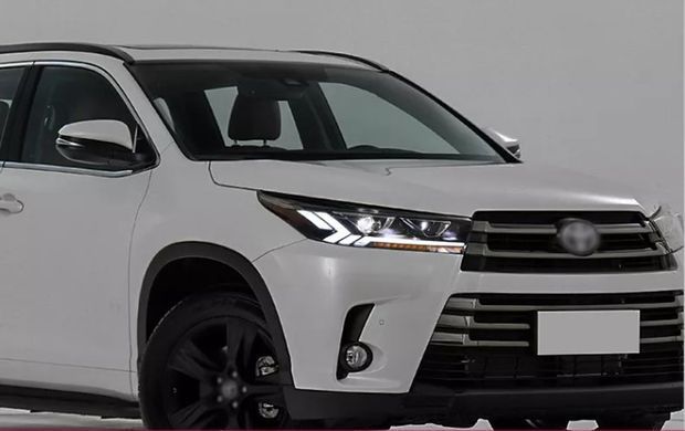 Тюнінг лід фари Toyota Highlander 2017-2019 р.в. Тойота Хайлендер рестайлінг, Зовнішній тюнінг, Toyota, Альтернативная оптика, Highlander, Новое, На штатные места, HIGHLANDER 2014-