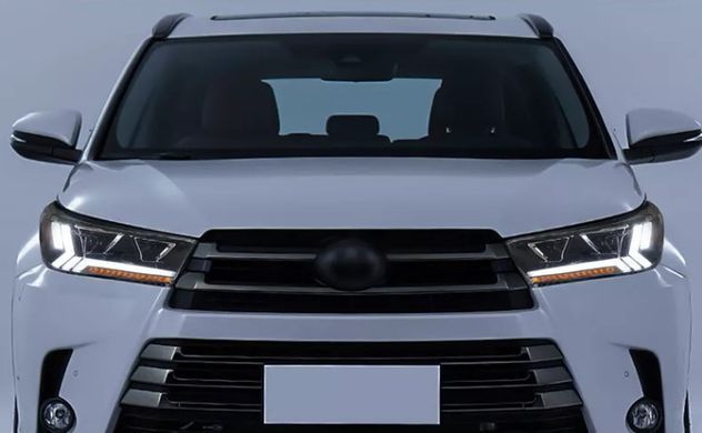 Тюнінг лід фари Toyota Highlander 2017-2019 р.в. Тойота Хайлендер рестайлінг, Зовнішній тюнінг, Toyota, Альтернативная оптика, Highlander, Новое, На штатные места, HIGHLANDER 2014-