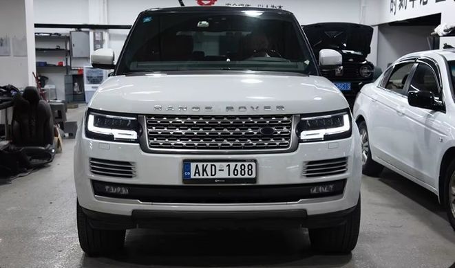 Передні тюнінг лед фари Land Rover Vogue 2013-2022 р.в. Рендж Ровер Вог, Land Rover, Альтернативная оптика, Range Rover, Новое, На штатные места