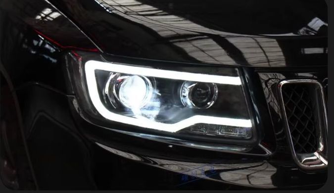 Передние лед фары для Jeep Compass 2011-2016 г.в. Джип Компас, Черный, Jeep, Альтернативная оптика, Compass, Новое, На штатные места