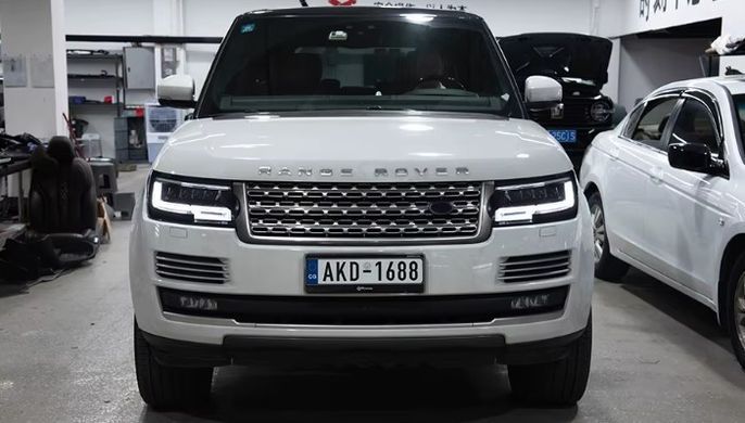 Передні тюнінг лед фари Land Rover Vogue 2013-2022 р.в. Рендж Ровер Вог, Land Rover, Альтернативная оптика, Range Rover, Новое, На штатные места
