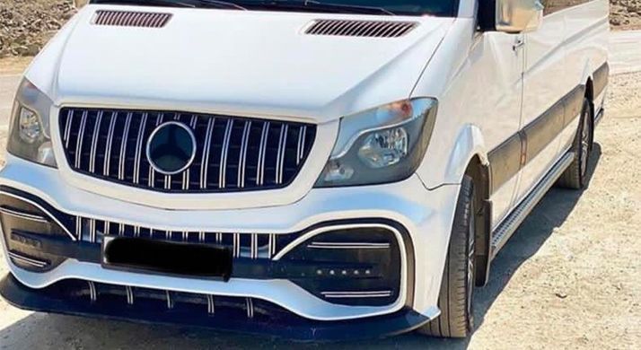 Решетка радиатора стиль GT для Mercedes Sprinter 906 2013-2017 г.в. рестайлинг, Черный