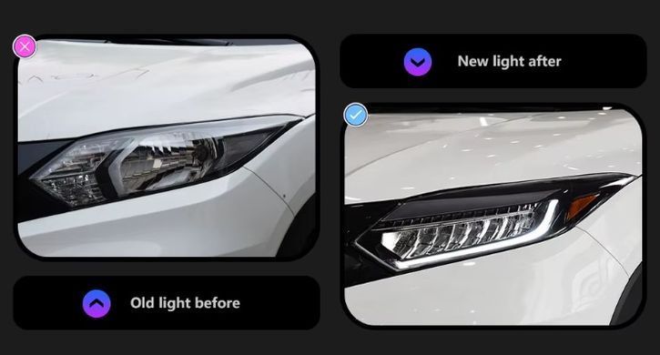 Передні тюнінг лед фари Honda HR-V 2014-2020 р.в. Хонда , Honda