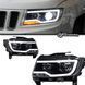 Передние лед фары для Jeep Compass 2011-2016 г.в. Джип Компас, Черный, Jeep, Альтернативная оптика, Compass, Новое, На штатные места