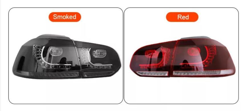 Задні лед фонарі Volkswagen Golf 6 2008-2013 р.в. Гольф 6 , Оптика, Volkswagen, Альтернативная оптика, Golf, Новое, На штатные места, GOLF VI (5K1) 2008-2013