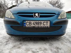 Зимняя заглушка решетки бампера для Peugeot 307 дорестайлинг, Черный, Защитные накладки, ABS-пластик, 307, Новое