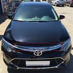 Шабля на капот хром Toyota Camry 55 2014-2017 р.в., Toyota, Не требуется, ABS-пластик, Camry, Новое, На штатные места, CAMRY (V55) 2014-