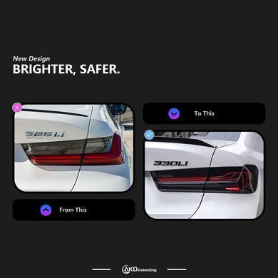Задні тюнінг лед ліхтарі BMW 3 серии G20 2019-2020 р.в. БМВ Г20 стиль CSL, BMW, Альтернативная оптика, 3-Series, Новое, На штатные места