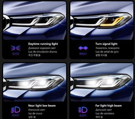 Передние лед фары BMW 5-серии G30 рестайлинг 2020-2024 г.в. БМВ Г30, BMW, Альтернативная оптика, 5-Series, Новое, На штатные места, 5 (G30) 2017-