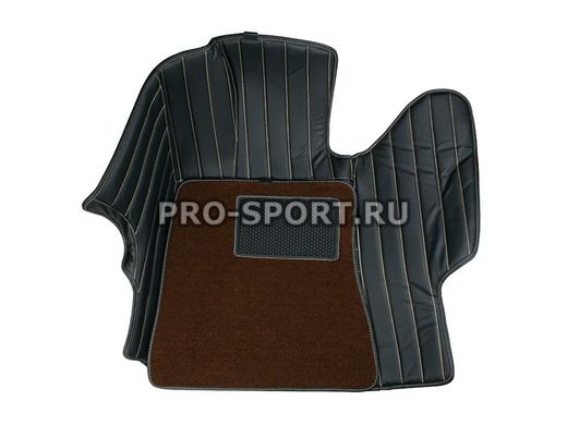 Коврики 3D VIP класса из экокожина липучках Mercedes Benz S-класса W221 2005-2013 г.в.