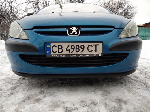 Зимняя заглушка решетки бампера для Peugeot 307 дорестайлинг, Черный, Защитные накладки, ABS-пластик, 307, Новое