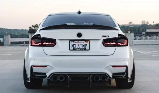 Задние лед фонари BMW F30 2012-2018 г.в. стиль GTS чёрные, Черный, BMW, Альтернативная оптика, 3-Series, Новое, 3 (F30) 2011-