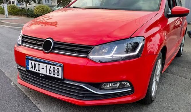 Передние лед фары для Volkswagen Polo 2009-2016 г.в. Волксваген Поло, Черный, Volkswagen, Альтернативная оптика, Polo, Новое, На штатные места, POLO (6R, 6C) 2009-