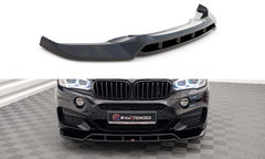 Накладка на передний бампер сплитер BMW X6 F16 версия M-pack 2014-2018 г.в. Х6 Ф16, Черный, Внешний Тюнинг, BMW, Накладка на передний бампер, Не требуется, ABS-пластик, X6, Новое, На штатные места, X6 (F16) 2014-