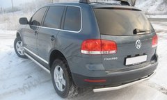 Защита заднего бампера (труба) Volkswagen Touareg