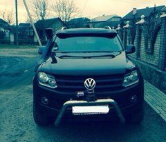 Козырек кепка спойлер лобового стекла солнцезащитный Volkswagen Amarok 2010+ г.в. Амарок, Черный, Volkswagen, Стеклопластик, AMAROK 2010-
