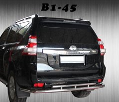 Защита заднего бампера двойная труба Toyota Prado 150 2009+ г.в.