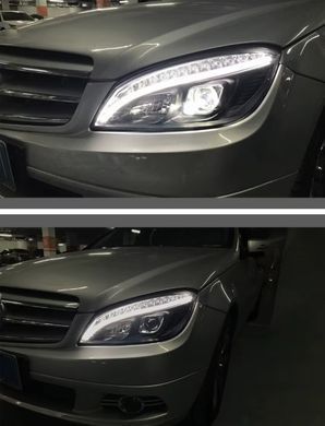 Передние тюнинг лед фары Mercedes C204 2011-2014 г.в. Мерседес 204, Оптика, Mercedes, Альтернативная оптика, C-Class, Новое, На штатные места, C-KLASSE (W204) 2007-