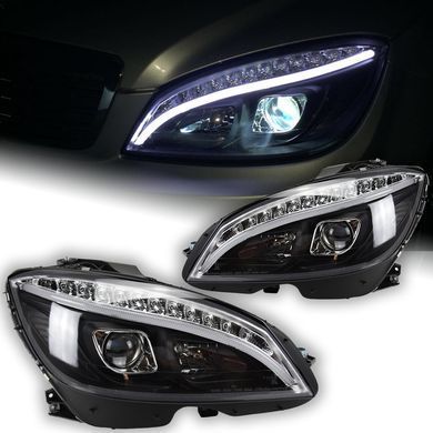 Передние тюнинг лед фары Mercedes C204 2011-2014 г.в. Мерседес 204, Оптика, Mercedes, Альтернативная оптика, C-Class, Новое, На штатные места, C-KLASSE (W204) 2007-