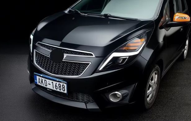 Передние тюнинг лед фары Chevrolet Spark 2011-2014 г.в. Шевролет Спарк, Chevrolet, Альтернативная оптика, Новое, На штатные места
