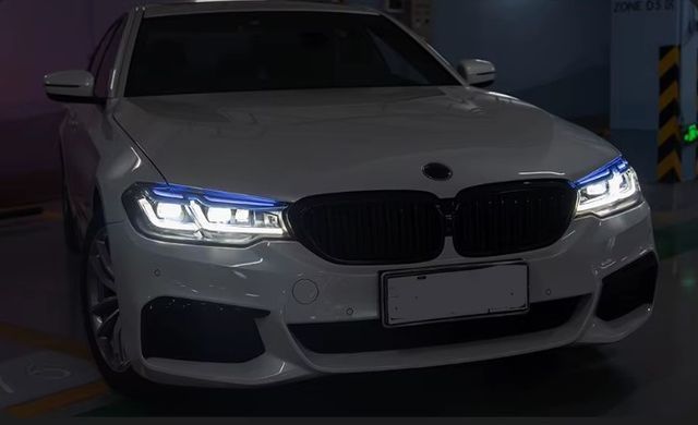 Передние лед фары  BMW 5 серии G30 дорестайлинг 2017-2020 г.в.  БМВ Г30, BMW, Альтернативная оптика, 5-Series, На штатные места, 5 (G30) 2017-
