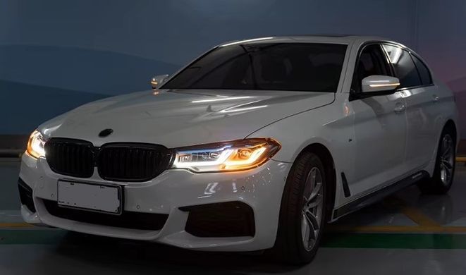 Передние лед фары  BMW 5 серии G30 дорестайлинг 2017-2020 г.в.  БМВ Г30, BMW, Альтернативная оптика, 5-Series, На штатные места, 5 (G30) 2017-