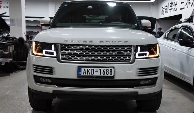 Передні тюнінг лед фари Land Rover Vogue 2013-2017 р.в. Рендж Ровер Вог, Land Rover, Альтернативная оптика, Range Rover, Новое, На штатные места