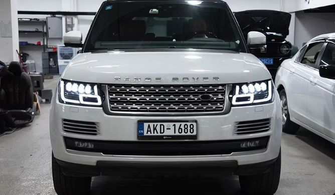 Передні тюнінг лед фари Land Rover Vogue 2013-2017 р.в. Рендж Ровер Вог, Land Rover, Альтернативная оптика, Range Rover, Новое, На штатные места