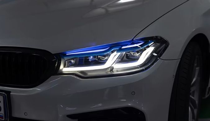 Передние лед фары  BMW 5 серии G30 дорестайлинг 2017-2020 г.в.  БМВ Г30, BMW, Альтернативная оптика, 5-Series, На штатные места, 5 (G30) 2017-