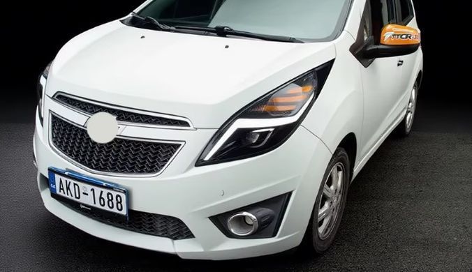 Передние тюнинг лед фары Chevrolet Spark 2011-2014 г.в. Шевролет Спарк, Chevrolet, Альтернативная оптика, Новое, На штатные места