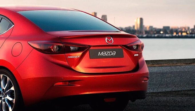 Спойлер багажника ( лип спойлер, сабля, утиный хвостик) Mazda 3 седан 2013+, Mazda, Требуется, ABS-пластик, 3, Новое, На штатные места, 3 (BM) 2013-