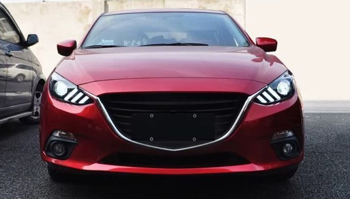 Передние тюнинг лед фары для Mazda 3 2017-2019 г.в. Мазда 3, Mazda, Альтернативная оптика, 3, Новое, На штатные места, 3 (BM) 2013-