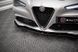 Накладка на передній бампер спліттер вар.2 для Alfa Romeo Giulia Sport 2016-, Черный
