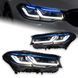 Передние лед фары  BMW 5 серии G30 дорестайлинг 2017-2020 г.в.  БМВ Г30, BMW, Альтернативная оптика, 5-Series, На штатные места, 5 (G30) 2017-